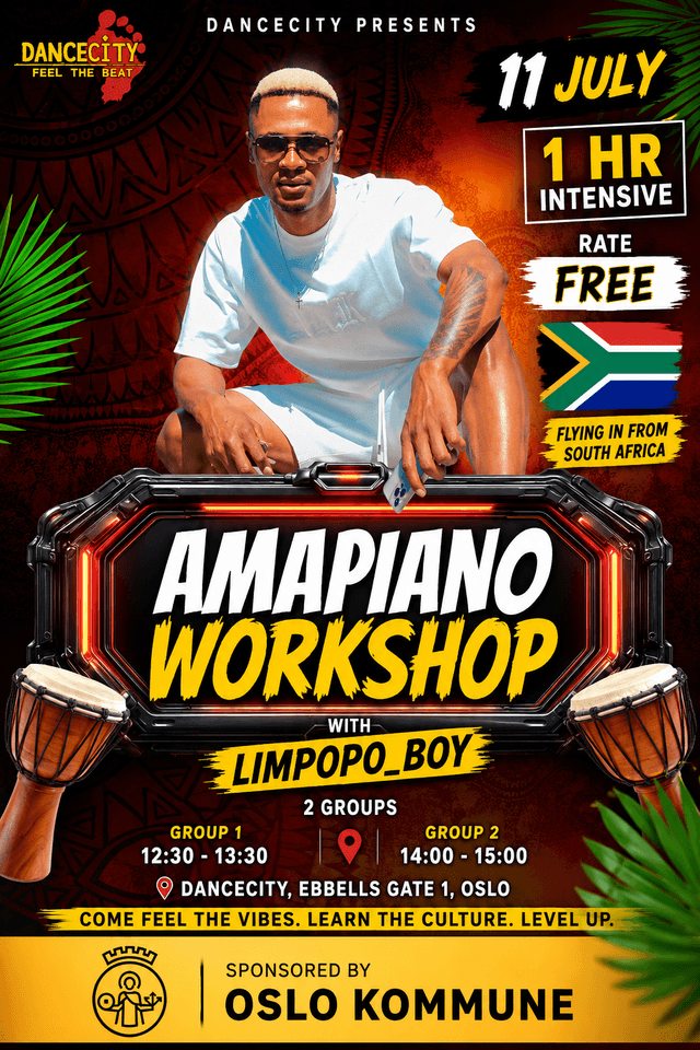 Amapiano event flyer for this Saturday